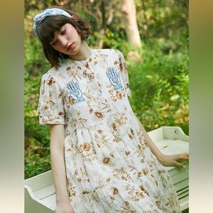 Unlogical Poem Ramie A-line Dress
